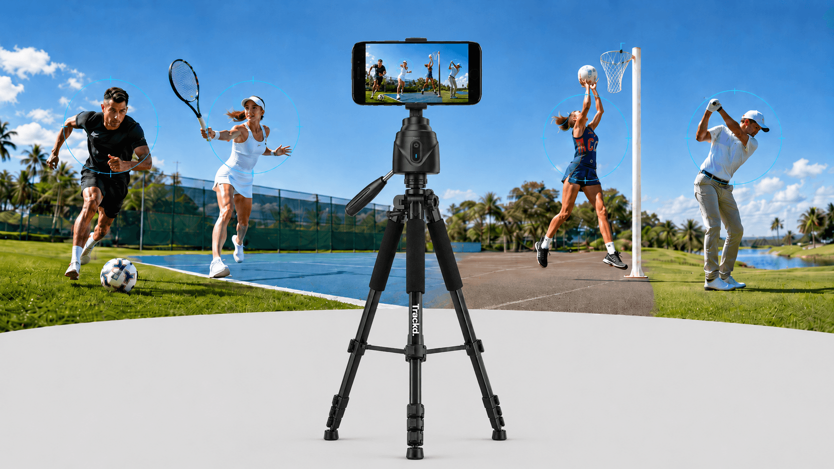 Trackd auto-tracking athletes across tennis, netball, soccer and golf